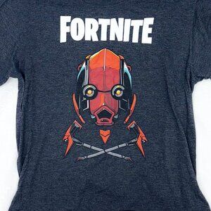 FORTNITE Vertex T-Shirt Men's Heathered Grey Gamer Shirt XL Boys